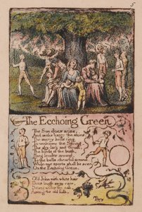 Songs of Innocence and of Experience, Plate 5, The Ecchoing Green (Bentley 6) by William Blake